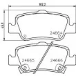 HELLA 8DB 355 013-571 - Jeu de 4 plaquettes de frein arrière