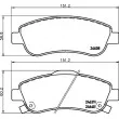 HELLA 8DB 355 013-611 - Jeu de 4 plaquettes de frein avant
