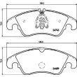 HELLA 8DB 355 013-751 - Jeu de 4 plaquettes de frein avant