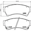 HELLA 8DB 355 013-761 - Jeu de 4 plaquettes de frein avant