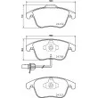 HELLA 8DB 355 013-861 - Jeu de 4 plaquettes de frein avant