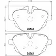 HELLA 8DB 355 013-921 - Jeu de 4 plaquettes de frein arrière