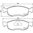 HELLA 8DB 355 013-951 - Jeu de 4 plaquettes de frein avant