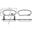 HELLA 8DB 355 014-001 - Jeu de 4 plaquettes de frein avant