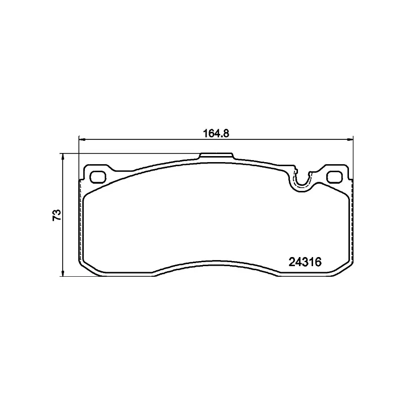 Jeu de 4 plaquettes de frein avant HELLA 8DB 355 014-041 - Visuel 1
