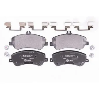 Jeu de 4 plaquettes de frein avant HELLA OEM A0054206320