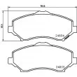HELLA 8DB 355 014-321 - Jeu de 4 plaquettes de frein avant