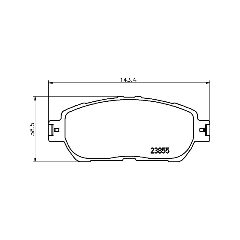 Jeu de 4 plaquettes de frein avant HELLA 8DB 355 014-441 - Visuel 1