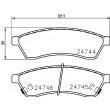 HELLA 8DB 355 014-491 - Jeu de 4 plaquettes de frein arrière