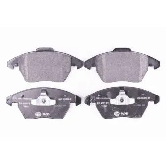 Jeu de 4 plaquettes de frein avant HELLA OEM 5c0698151