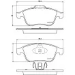 HELLA 8DB 355 014-591 - Jeu de 4 plaquettes de frein avant
