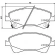 HELLA 8DB 355 014-881 - Jeu de 4 plaquettes de frein avant