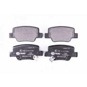 Jeu de 4 plaquettes de frein arrière HELLA OEM 044660F011