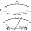 HELLA 8DB 355 015-001 - Jeu de 4 plaquettes de frein avant
