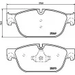HELLA 8DB 355 015-061 - Jeu de 4 plaquettes de frein avant