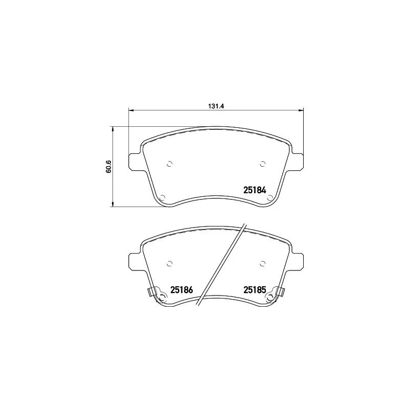 Jeu de 4 plaquettes de frein avant HELLA 8DB 355 015-331 - Visuel 1