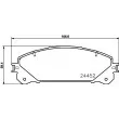 HELLA 8DB 355 015-461 - Jeu de 4 plaquettes de frein avant