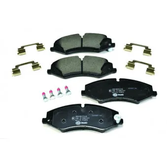 Jeu de 4 plaquettes de frein avant HELLA OEM LR101981