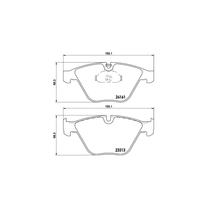 Jeu de 4 plaquettes de frein avant HELLA 8DB 355 015-601 - Visuel 1