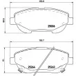 HELLA 8DB 355 015-691 - Jeu de 4 plaquettes de frein avant