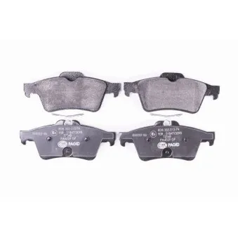 Jeu de 4 plaquettes de frein arrière HELLA OEM 1647875980