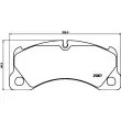 HELLA 8DB 355 015-801 - Jeu de 4 plaquettes de frein avant