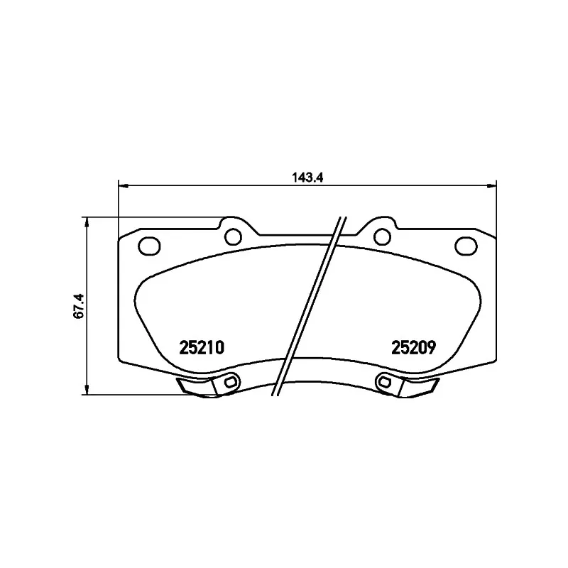 Jeu de 4 plaquettes de frein avant HELLA 8DB 355 015-821 - Visuel 1