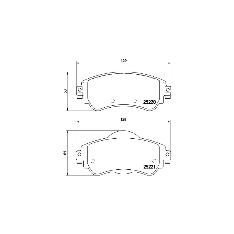 Jeu de 4 plaquettes de frein avant HELLA 8DB 355 015-931 - Visuel 1