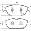 HELLA 8DB 355 016-031 - Jeu de 4 plaquettes de frein avant