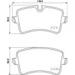 HELLA 8DB 355 016-061 - Jeu de 4 plaquettes de frein arrière
