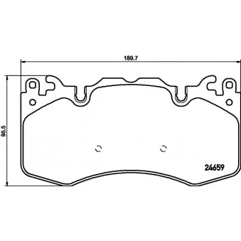 Jeu de 4 plaquettes de frein avant HELLA OEM LR160069