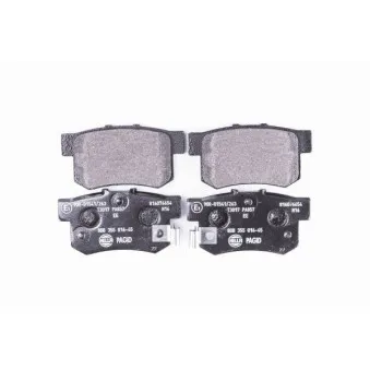 Jeu de 4 plaquettes de frein arrière HELLA OEM 43022sn7e50he