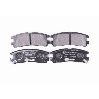 Jeu de 4 plaquettes de frein arrière HELLA OEM mb950350