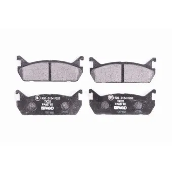 Jeu de 4 plaquettes de frein arrière HELLA 8DB 355 016-601