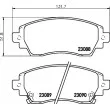 HELLA 8DB 355 017-101 - Jeu de 4 plaquettes de frein avant