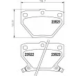 HELLA 8DB 355 017-221 - Jeu de 4 plaquettes de frein arrière
