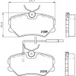 HELLA 8DB 355 017-741 - Jeu de 4 plaquettes de frein avant
