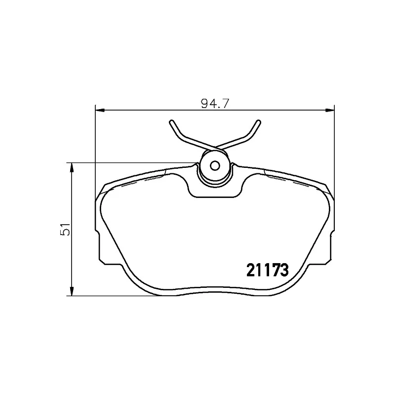 Jeu de 4 plaquettes de frein avant HELLA 8DB 355 017-811 - Visuel 1