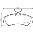 HELLA 8DB 355 017-881 - Jeu de 4 plaquettes de frein avant