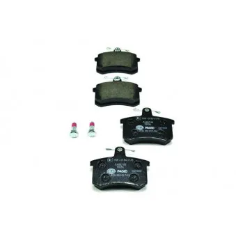 Jeu de 4 plaquettes de frein arrière HELLA 8DB 355 017-951 pour AUDI A6 2.8 quattro - 193cv