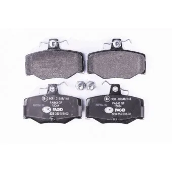 Jeu de 4 plaquettes de frein arrière HELLA OEM 440603F085