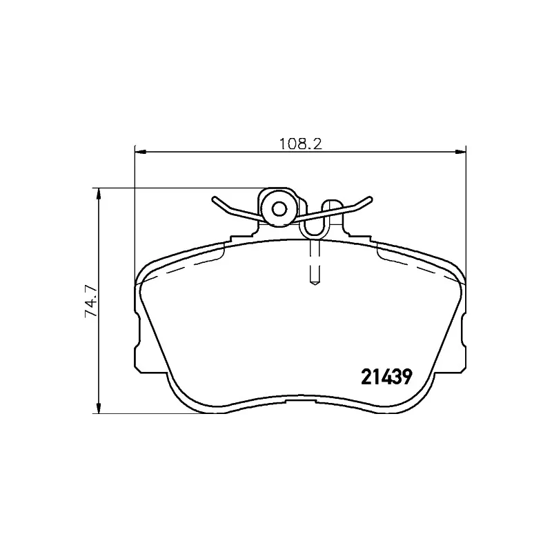 Jeu de 4 plaquettes de frein avant HELLA 8DB 355 018-041 - Visuel 1