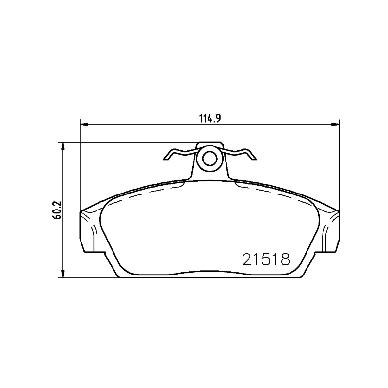 Jeu de 4 plaquettes de frein avant HELLA 8DB 355 018-081 - Visuel 1