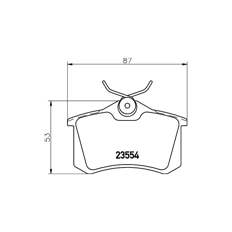 Jeu de 4 plaquettes de frein arrière HELLA 8DB 355 018-111 - Visuel 1