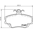 HELLA 8DB 355 018-131 - Jeu de 4 plaquettes de frein avant