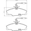 HELLA 8DB 355 018-201 - Jeu de 4 plaquettes de frein avant