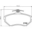 HELLA 8DB 355 018-241 - Jeu de 4 plaquettes de frein avant