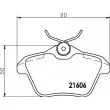 HELLA 8DB 355 018-291 - Jeu de 4 plaquettes de frein arrière