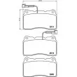 HELLA 8DB 355 018-361 - Jeu de 4 plaquettes de frein avant