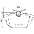 HELLA 8DB 355 018-371 - Jeu de 4 plaquettes de frein arrière